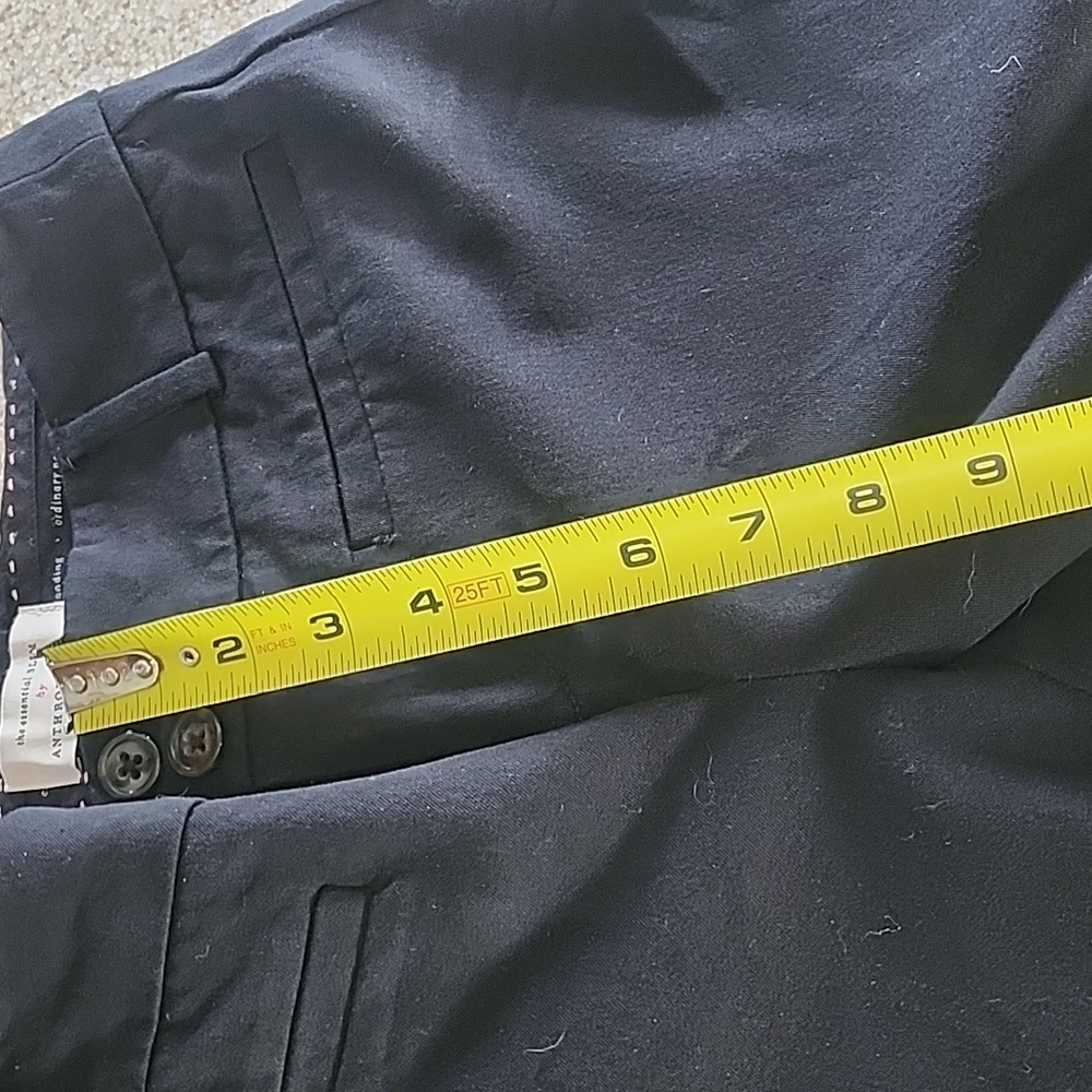 Anthropologie The Essential Slim Black Trousers Size 0 - Picture 13 of 16